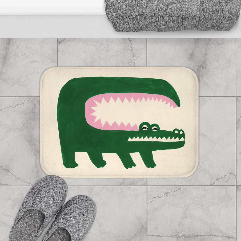 Funny Crocodile Bath Mat