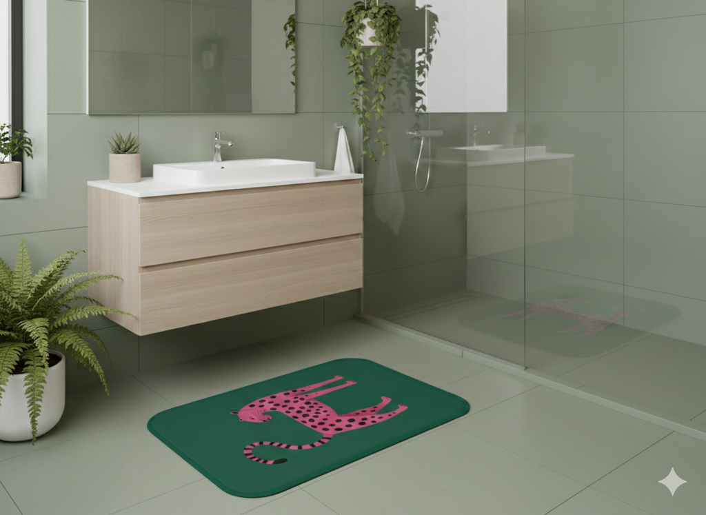 Pink Cheetah Bath Mat