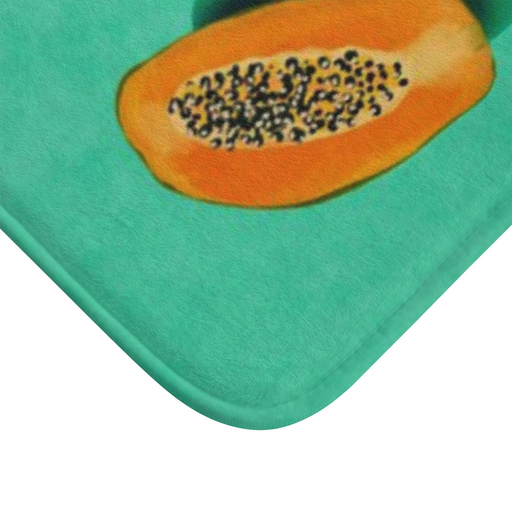 Papaya Print Bath Mat