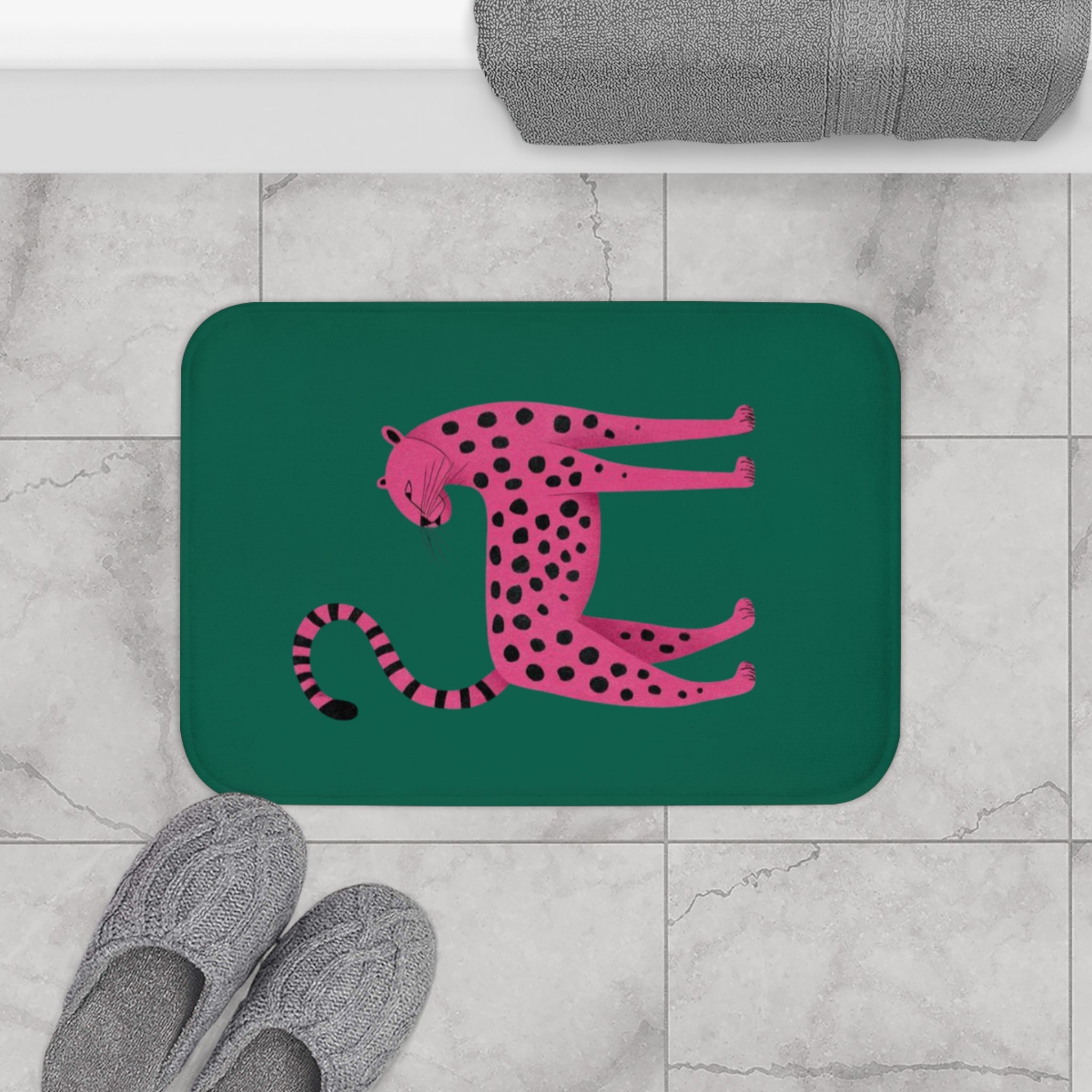 Pink Cheetah Bath Mat