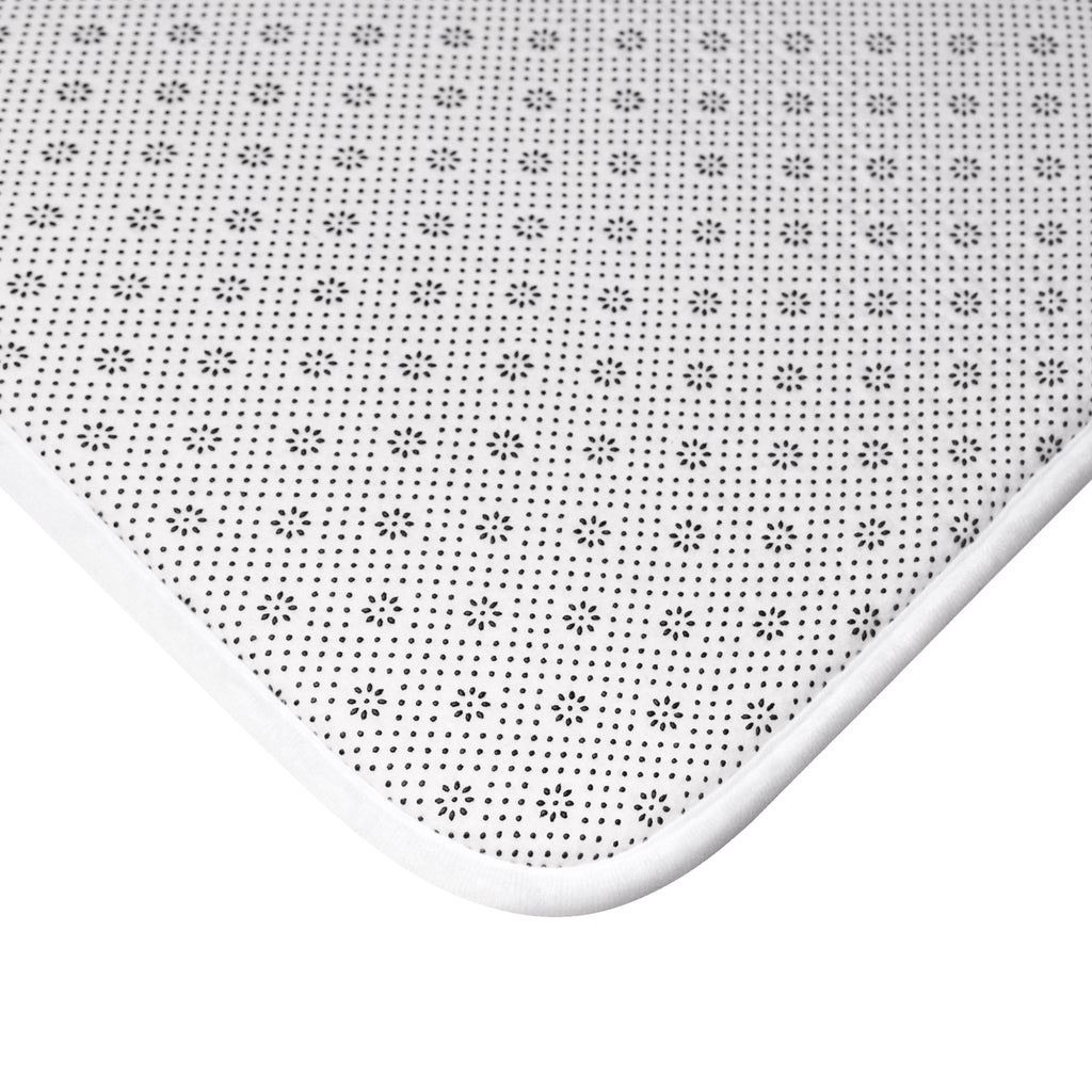 Dalmatian Bath Mat – Retro Dog Illustration on Red