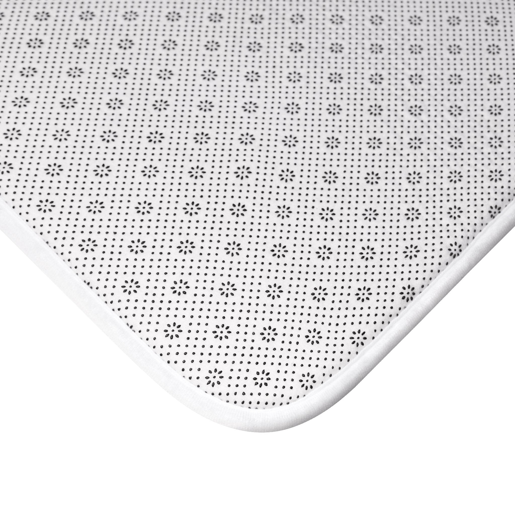 Dalmatian Bath Mat – Retro Dog Illustration on Red